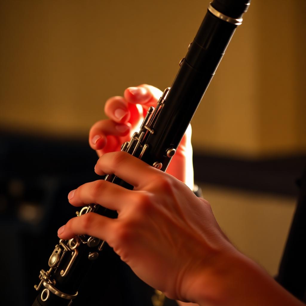 Person playing clarinet